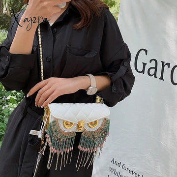 Xajzpa - High Quality Women’s Bag Fashion Owl Purses And Handbags Chain One Shoulder Messenger